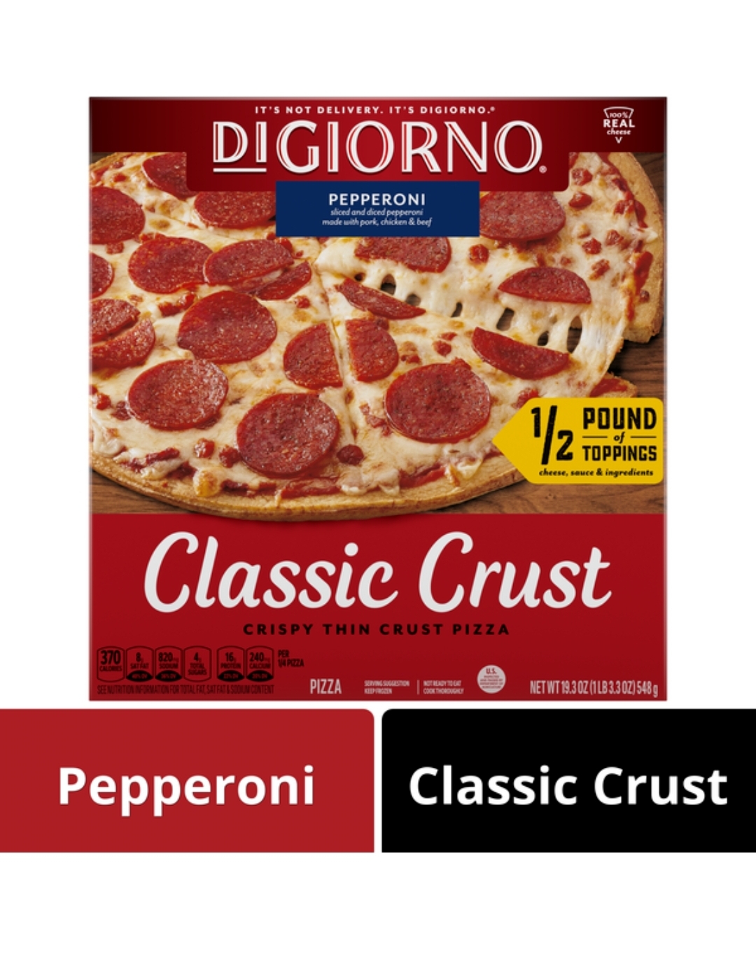 Pepperoni Classic Crust Pizza, Free Coke