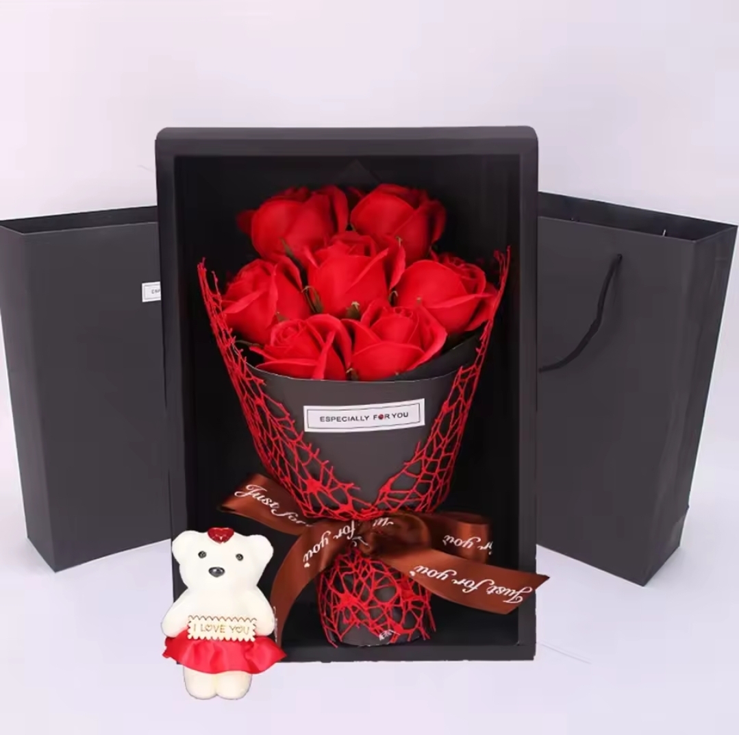 7 Rose Soap Bouquet Flower