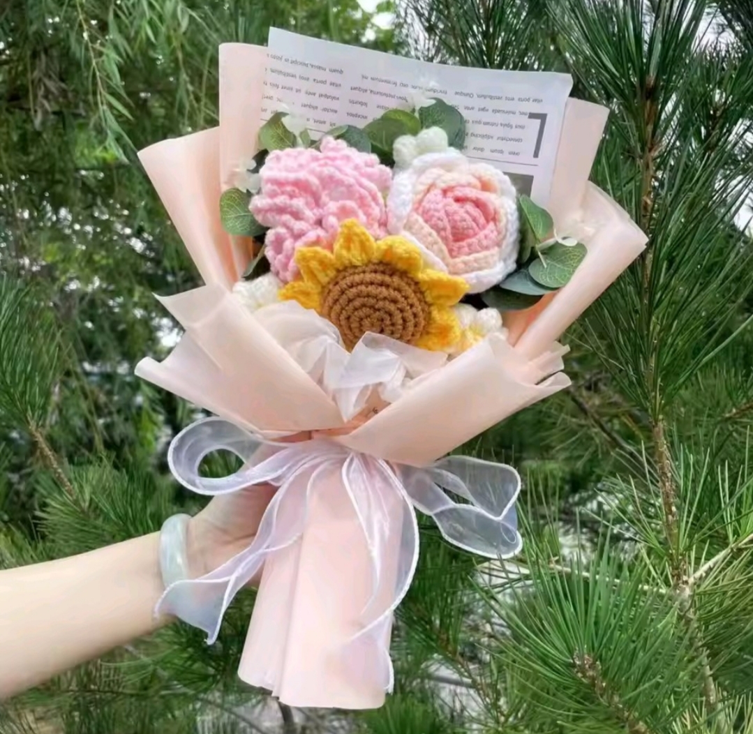 Artificial crochet Bouquet