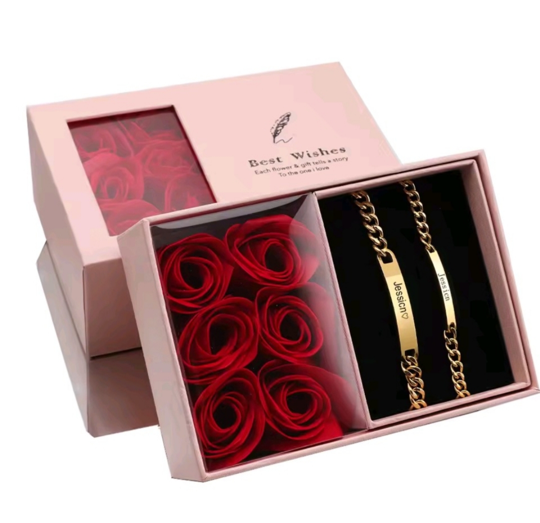 Couple rose bracelet